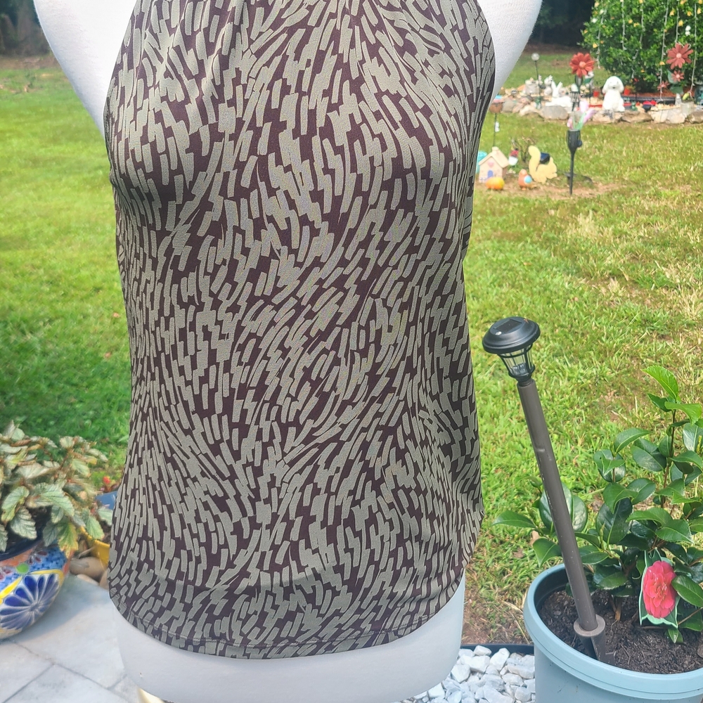 MICHAEL Michael Kors Brown and Cream Patterned Blouse